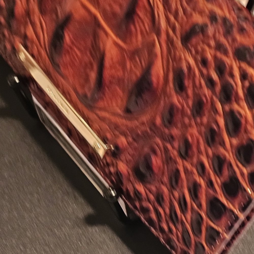 Brahmin Croc Embossed Pecan Melbourne  ADy Bifold Wallet (Nwot) - Picture 6 of 6